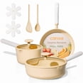 thumbnail image 1 of Juego de utensilios de cocina CAROTE de 9 piezas, cerámica antiadherente, amarillo, 1 of 7