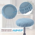 thumbnail image 3 of Uxcell Stool Covers Round, Elastic Bar Stool Covers Washable Stool Cushion Slipcover Stretchy Bar Chair Seat Cover for Chair Dark Blue 14"-18", 3 of 7