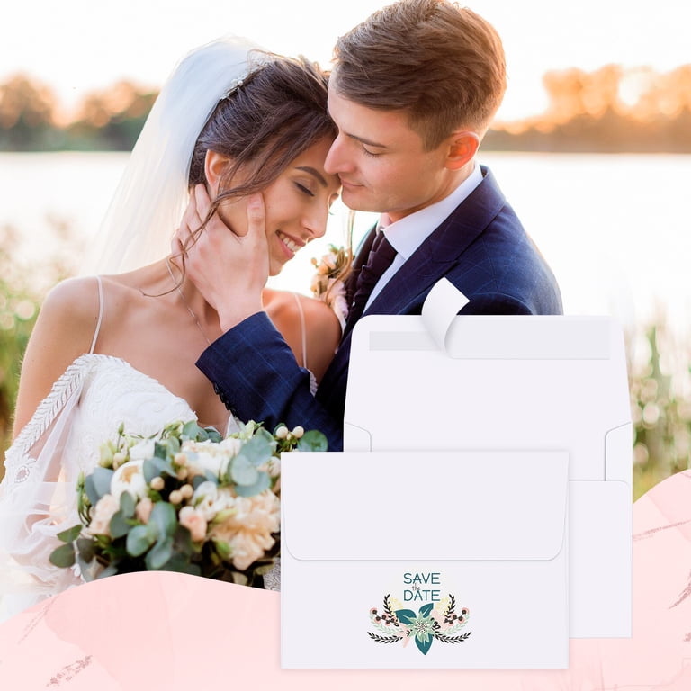 BagDream, Invitation Envelopes, 4-3/8 x 5-3/4, White Paper, 100