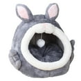 thumbnail image 4 of Cama cueva para gatos, cojín suave, lavable, cómodo, cálido y extraíble para mascotas y cerdos Gris Pequeño Yuyangstore Cama para perros y gatos de peluche, 4 of 8