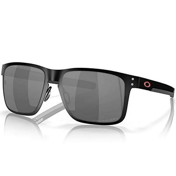 Oakley Men's Holbrook Polarized Rectangular Sunglasses, Matte Black, 55 mm