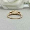 thumbnail image 6 of HeartsAndYou 1ct Round Cut Champagne Moissanite Floral Leaf Engagement Ring for Women 18k Yellow Gold Over Silver, 6 of 9
