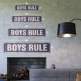 thumbnail image 2 of BOYS RULE Vintage Aluminum Street Sign kids boys boy men children rustic metal tin | Indoor/Outdoor |  24" Wide, 2 of 4