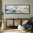 thumbnail image 4 of Large Framed Canvas Print Abstract Earthy Tones Canvas – Minimalist Modern Textured Wall Art Decorative Ready to Hang Painting for Living room Bedroom - 60"x20" Black Frame, 4 of 9