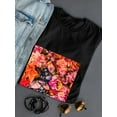 thumbnail image 3 of Bonjour Bonita Roses Photo Graphic Women Black T-Shirt, Female Large, 3 of 4