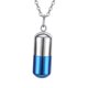 thumbnail image 1 of Collar de de cremación Colgante de botella de tubo Colgante de Azul Yinane Cadena de collar, 1 of 7