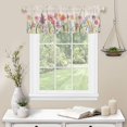 thumbnail image 2 of Kitchen Curtain Valance, Coffee Gnome Brown Short Rod Pocket Window Curtain Tiers for Bedroom, Bathroom, 2 Panel, 27.5" W x24 L, 2 of 6