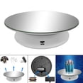 thumbnail image 3 of Soporte de pantalla giratorio eléctrico para fotografía, accesorios de grabación de vídeo, pantalla de tienda, 2r/min. O 3 r/min USB de carga bandeja Espejo blanco Yotijar Soporte de exhibición giratorio, 3 of 7