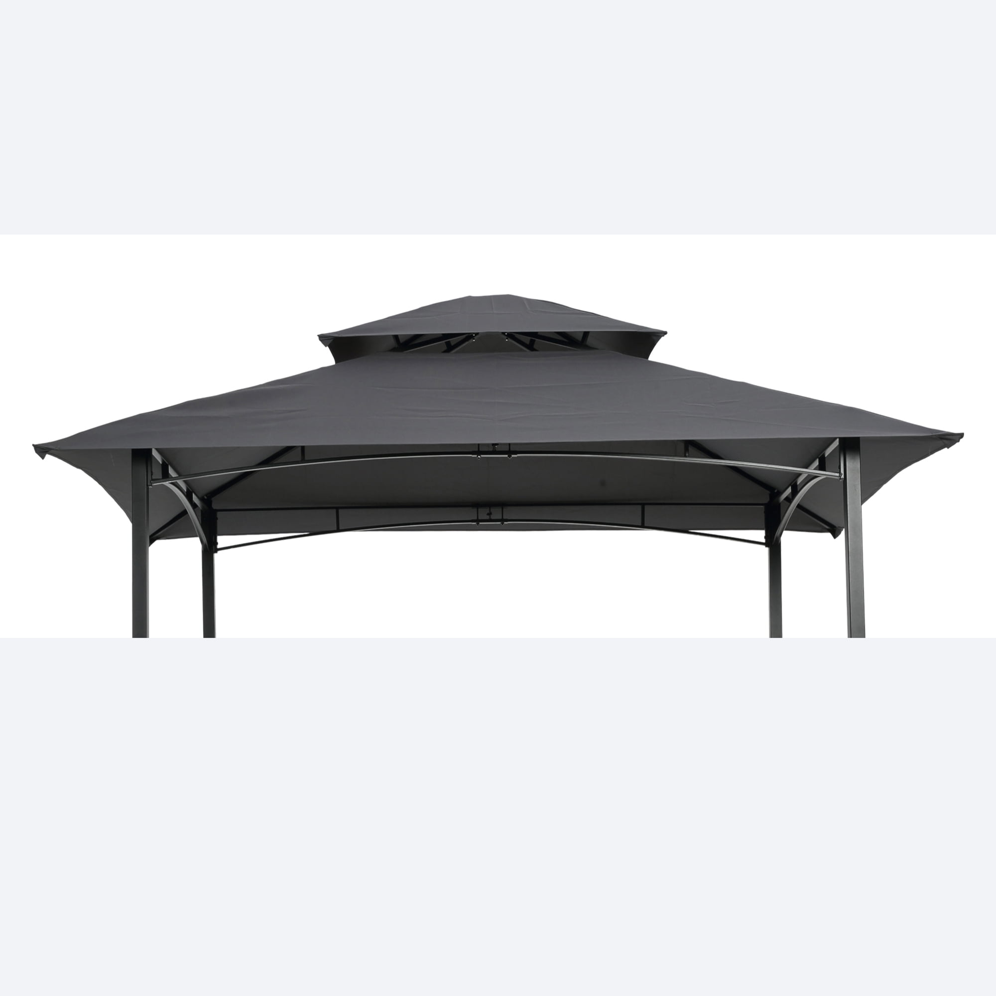 Faitaliicy 8x5Ft Grill Gazebo Replacement Canopy Roof Double Tiered BBQ Tent Cover Outdoor Grill Shelter Canopy Top With Rainproof Fabric For Backyard Park,Without Metal And Other Structures