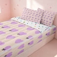thumbnail image 2 of Erosebridal Kawaii Hearts Zipper Full Size Comforter Sets with Fitted Sheet and 2 Pillowcases, Lovely HeartZipper Bedding Set, Polka Dots Reversible, Lilac Heart, Polka Dots Reversible, 2 of 7