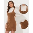 thumbnail image 2 of INSPIRE CHIC Falda De Mujer De Pana Pinefore Overdress Con Botones marrón M, 2 of 4