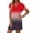 *1-Red, variant on VBVC Women's V-Neck Short Sleeve T-Shirt Dress,Ladies Gradient Tunic Dress,Summer Elegant Work Breathbale Mini Dress For Women,Red,S-2XL