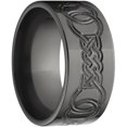 thumbnail image 3 of 10mm Flat Black Zirconium Ring with a Milled Celtic Design, 3 of 3