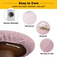 thumbnail image 3 of Elastic Fitted Round Tablecloth, Pink White Ombre Waterproof Stretch Table Cover for 45"-54" Tables, Pink Gradient Color Modern Abstract Art Washable Outdoor Tablecloths for Patio, Picnic, Camping, 3 of 9