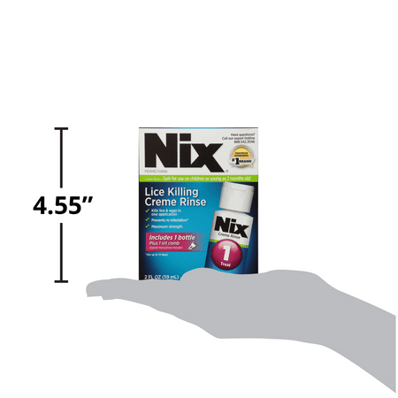 Nix Lice Killing Creme Rinse Extra Strength and Lice Comb, 2 fl oz