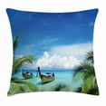 thumbnail image 1 of Ambesonne 24" x 24" Blue Polyester Decorative Pillow Cover, 1 of 2