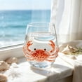 thumbnail image 5 of Sulaicai Artisanal Blue Ringed Octopus Glassware, Novelty 2D Octopuses Stemless Wine Glasses, Handcrafted Marine Animal Bar Glass for Coastal Home Decor Ocean Lovers, #06, 5 of 7