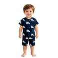thumbnail image 3 of Gyexs Boys Cotton Shorts Set 2 Piece Summer Clothes Toddler Excavator Print Cute Outfits Navy, 3-4 Years, 3 of 4