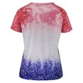 thumbnail image 5 of Tops estampados de manga corta de ocio con cuello en V de verano a la moda para mujer Fridja  zx3493, 5 of 5