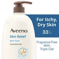 thumbnail image 2 of Aveeno Skin Relief Moisturizing Body Wash, Fragrance Free Shower Gel, 33 oz, 2 of 4