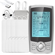 Kisportee TENS Unit Rechargeable Muscle Stimulator, 36 Modes MS Dual Channel with 10 Reusable Electrode Pads for Back Neck Pain Muscle Therapy Pain Management Pulse Massager
