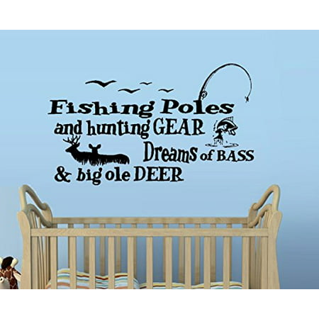 Decal ~ Fishing Poles and Hunting Gear #2 ~ Wall or Window Decal 20