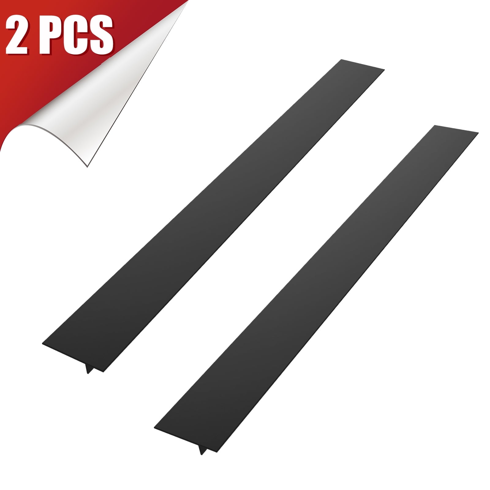 EEEkit 2pcs Silicone Stove Gap Covers, Heat Resistant Kitchen Stove Counter Gap Fillers, Easy to Clean, 21", Black