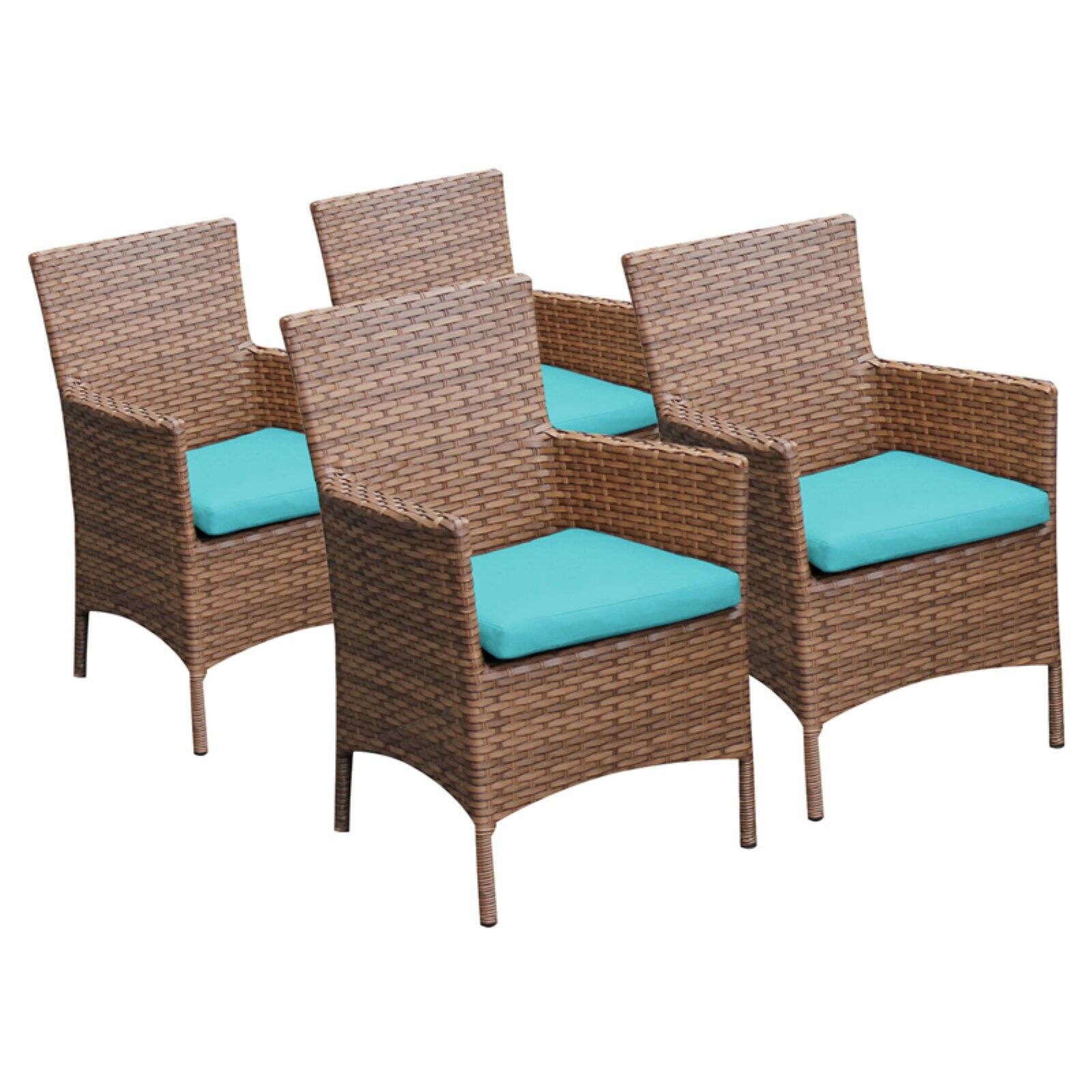 TK Classics Laguna Outdoor Dining Chairs - Set of 4 with 8 Cushion Covers - image 2 of 2