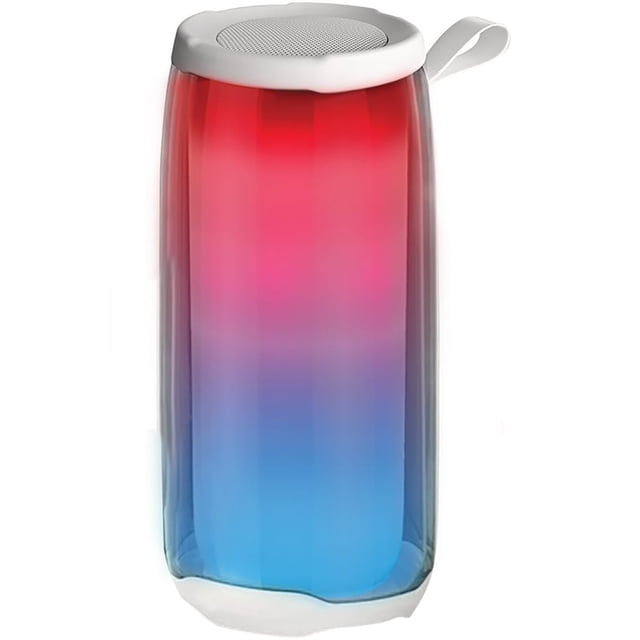 Escape - Haut-Parleur Sans Fil Portable avec Microphone, Radio FM et Éclairage Disco, Blanc