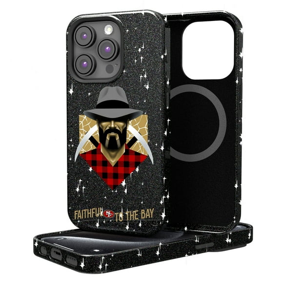 Keyscaper Black San Francisco 49ers 2024 Illustrated Limited Edition Bling iPhone Case