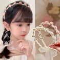 thumbnail image 2 of Stylish Plastic Headwear Bridal Party Infants Girls Hair Accessory Pearls Embellished Bowknot Charm Headwear Props, 2 of 9