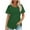 Green, variant on BVOFAR Womens Casual Pleated Short Sleeve Tunics Summer Round Neck Waist Shirts Solid Color Curved Hem Ruched Stretch Fitted Tops