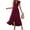 Wine, variant on Women's Summer Casual Dress, Embroidered Sleeveless Dress with Lace Trim and V-Neck for Daily Wear