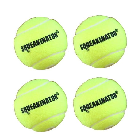 Dog Tennis Ball SQUEAKINATOR! The Original Tennis ball that squeaks for dogs! Durable Dog Toy! Medium size - 2 3/4