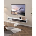 thumbnail image 1 of VEVOR Floating TV Stand 55 in Entertainment Center Power with Cable Hole White, 1 of 9