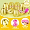 thumbnail image 3 of TURNMEON 36 Pcs Gold Easter Eggs, 2.36" Shiny Metallic Plastic Easter Eggs Fillable Surprise Golden Eggs Empty for Easter Egg Hunt Fillling Candy Treats Basket Stuffers Fillers Party Favors, 3 of 10