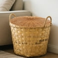 thumbnail image 4 of HOOWIFFY Plastic Hamper Lid Woven Storage Brown 2Set For Home Decor Style, 4 of 8
