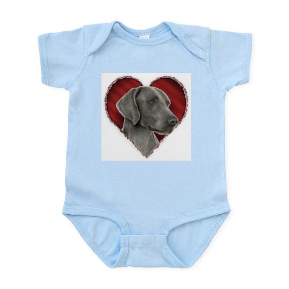 CafePress - Weimeraner Valentine Infant Bodysuit - Baby Light Bodysuit, Size Newborn - 24 Months