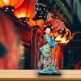 thumbnail image 6 of deevoka Japanese Geisha Kimono Doll 25cm Asian Statue for Cabinet Living Room, 6 of 9