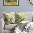 thumbnail image 3 of Vintage Floral Bird Pillow Covers 20x20 Inch Set of 2 Lime Green Flowers Leaves Decorative Throw Pillows For Couch Chinoiserie Square Pillow Cases Home Decor For Sofa Bed Porch Living Room Outdoor, 3 of 6