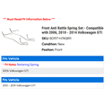 thumbnail image 2 of Front Anti Rattle Spring Set - Compatible with 2006, 2010 - 2014 Volkswagen GTI 2011 2012 2013, 2 of 2