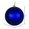 thumbnail image 2 of Vickerman 4.75" Midnight Blue Shiny Ball Ornament, 4 per Bag, 2 of 5