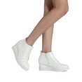 thumbnail image 5 of Dream Pairs Women’s Platform Wedge Sneakers Ankle Booties, 5 of 5