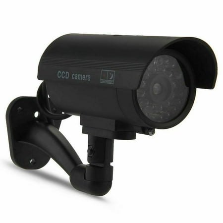 

Dummy Security Camera Fake Surveillance System with Realistic Red Flashing Lights for Indoor Outdoor 2 Pack