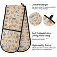 thumbnail image 4 of Dailycode Double Sided Oven Mitt with Loop Heat Resistant Kitchen Long Potholders 7" x 35" Shells Starfish Seaweed, 4 of 6