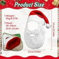 thumbnail image 2 of putnchl Velour Santa Hat With Plush Beard | Christmas Accessory, Play,Christmas Atmosphere Decoration, Cute Decoration, Velvet Material, 2 of 7