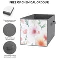 thumbnail image 5 of Collapsible Oxford Fabric Storage Cubes with Handles, Large Mid Foldable Oxford Cloth Bins Set of 2/6, Closet Organizers for Shelves Clothes Home Kitchen Toy - Flowers, 5 of 7