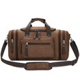 thumbnail image 3 of Toupons Canvas Travel Duffel Bag Men s Weekender Overnight Bag Coffee, 3 of 4