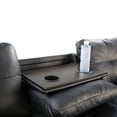 thumbnail image 6 of Hommoo Faux Leather Living Room Furniture Set, Modern Nailhead Trim L-Shaped Sectional Couch and Sofa Set with Cup Holder, Right Side, Black, 6 of 9