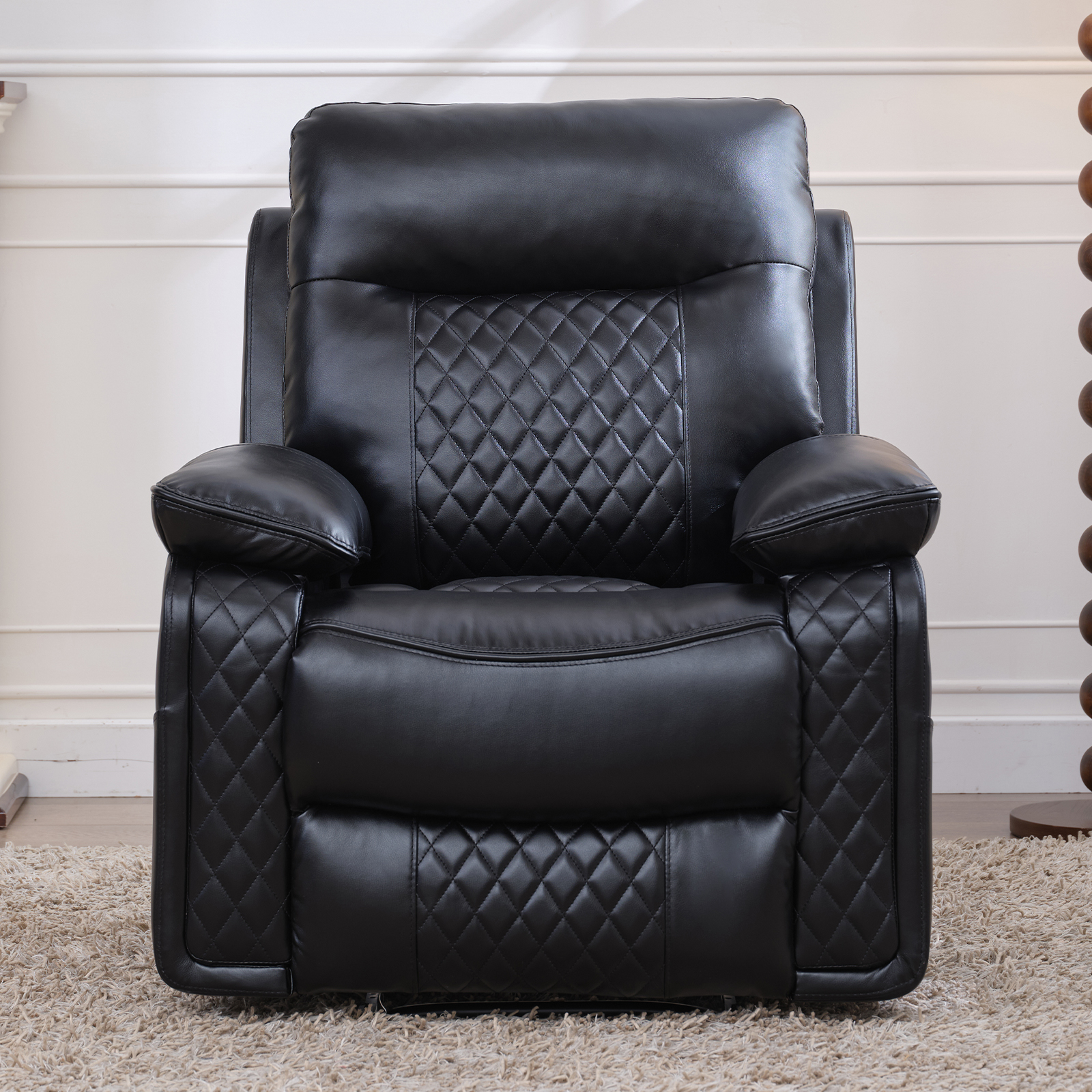 Bonzy Home Power Recliner Chair — Electric Recliner with Remote Control & Side Pockets, Compact Home Theater Seating for Small Spaces